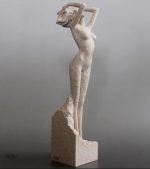 Statue femme nue en grès 32 cm, élégante et artistique