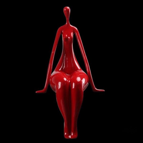 Art de décoration intérieure : statue femme ronde 37 cm
