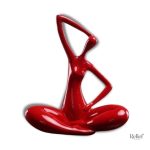 Statue Femme Ronde Design Yoga 27 cm