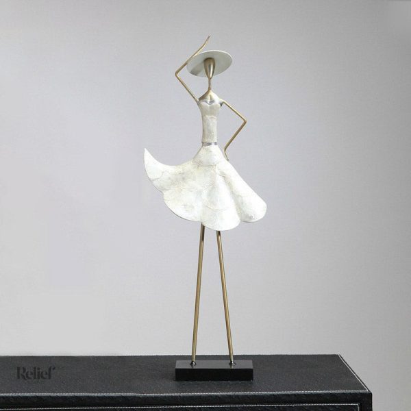 55 cm de statue vintage femme, élément décoratif