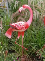 Statue en métal de flamant rose - 103 cm