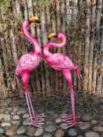 Statue en métal de Flamant Rose 66 cm