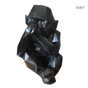 Statue décorative Gorille pour extérieur, 23 cm