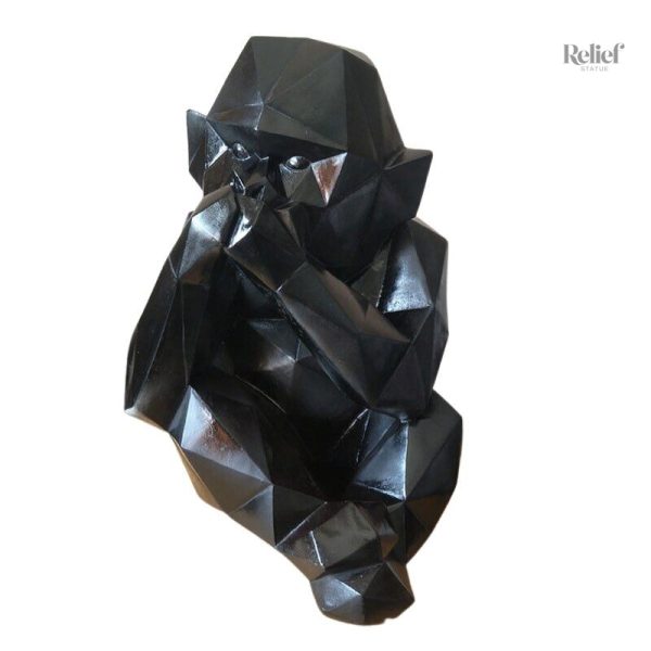 Statue décorative Gorille pour extérieur, 23 cm
