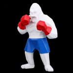 Gorille en origami, style boxeur, 25 cm de hauteur