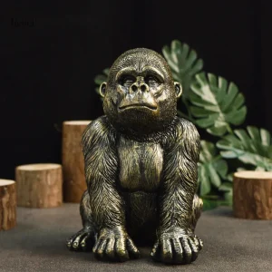 Gorille noir 19 cm, objet de décoration unique