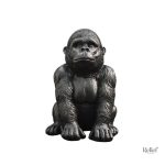 Statue de gorille, noir, 19 cm de hauteur