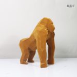 Gorille en origami, sculpture contemporaine de 29 cm