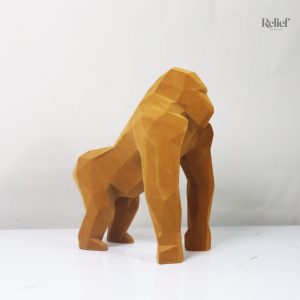 Gorille en origami, sculpture contemporaine de 29 cm