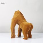 Figurine gorille origami 29 cm, objet d'art unique