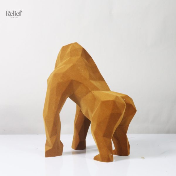 Figurine gorille origami 29 cm, objet d'art unique