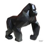 Gorille en multi origami, art déco moderne