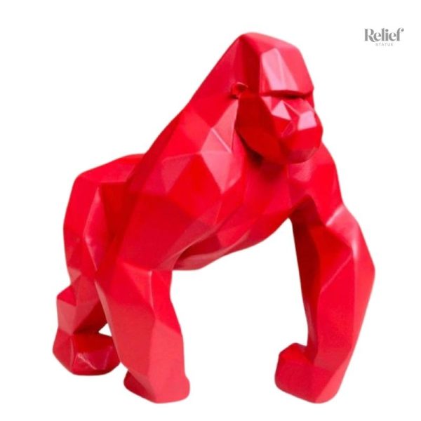 Gorille décoratif en origami, 12 cm de hauteur