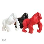 Gorille en papier plié, décoration intérieure unique