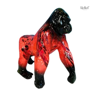 Gorille décoratif, statue en peinture, 27 cm