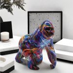 Statue de gorille en résine laser 17 cm