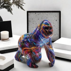 Statue de gorille en résine laser 17 cm