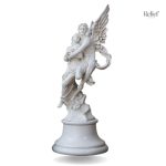 Statue Psyché et Cupidon élégante en style grec