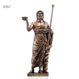 Statue d'Asclépios, dieu grec de la médecine et de la guérison