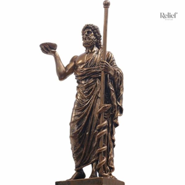 Statue d'Asclépios, figure emblématique de la mythologie grecque