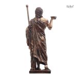Détails de la statue grecque d'Asclépios, artisanat soigné et esthétique