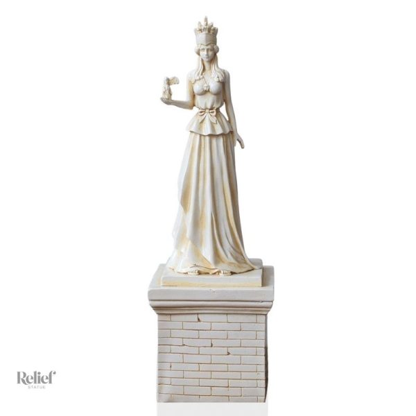 Statue Athéna en design classique, symbole de sagesse