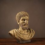 Statue en bronze de Marc-Aurèle, 30 cm, style grec