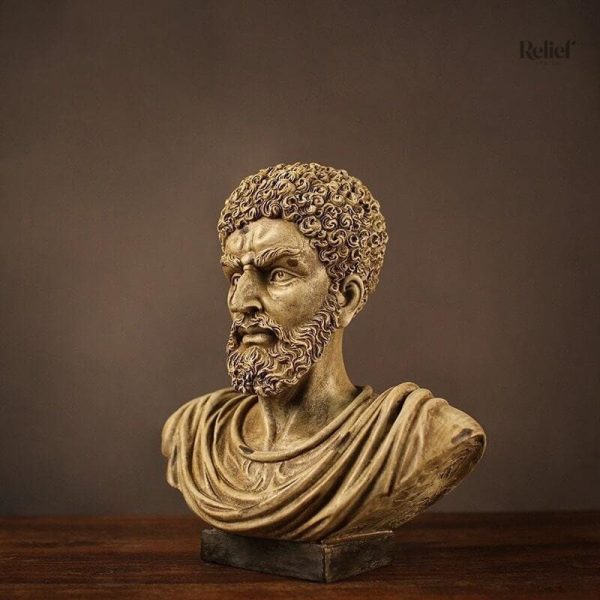 César en bronze effet, statue 30 cm pour intérieur