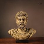 Statue grecque Marc-Aurèle, imitation bronze, 30 cm
