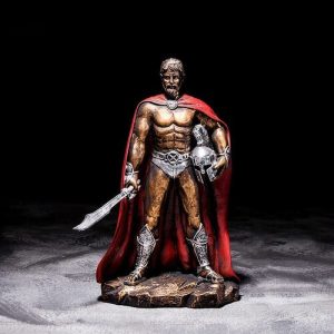 Représentation de Léonidas, statue historique inspirée de la Grèce