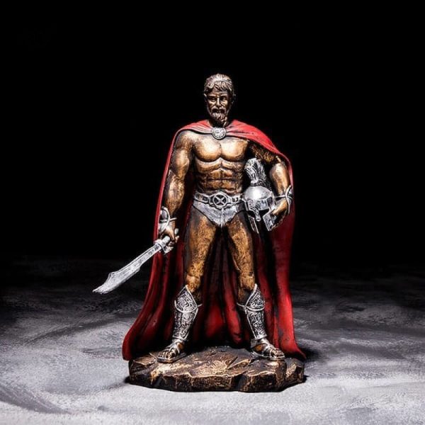 Représentation de Léonidas, statue historique inspirée de la Grèce