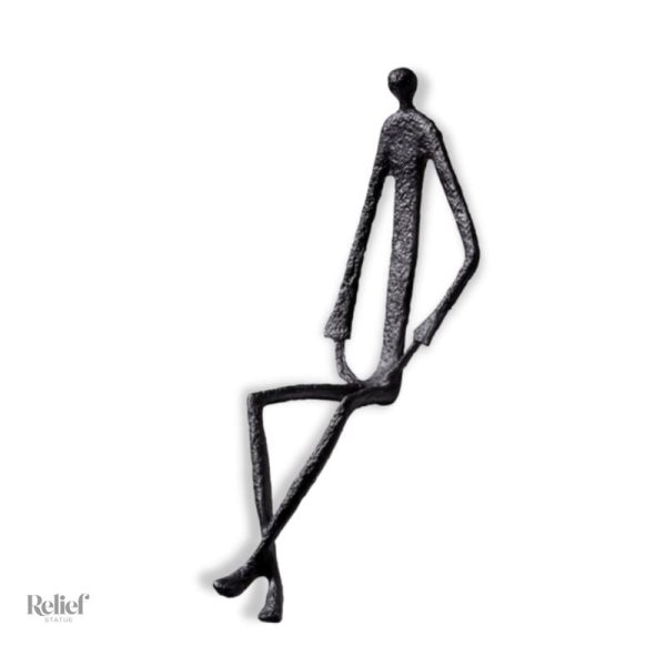 statue-homme-assis-1 Statue homme assis en métal