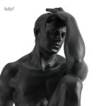 Art contemporain : statue d'homme nu au design épuré
