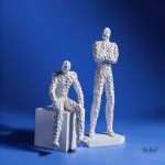 Sculpture décorative d'homme en plastique créatif