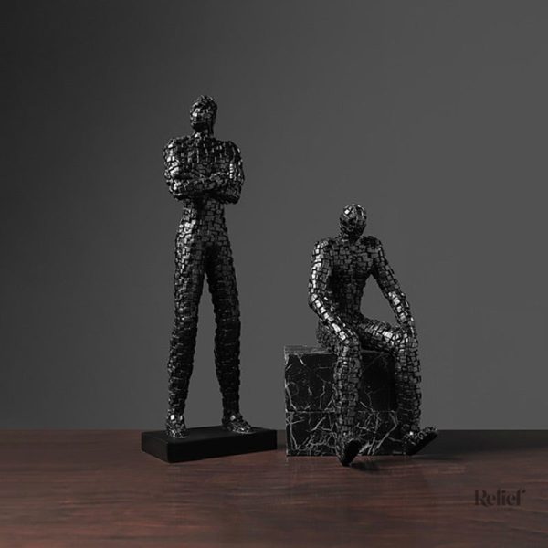 Homme moderne en statue, pièce décorative unique