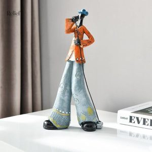 Statue Jazzman, homme en mouvement musical
