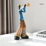 Décoration intérieure, statue homme jazz