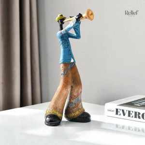 Décoration intérieure, statue homme jazz