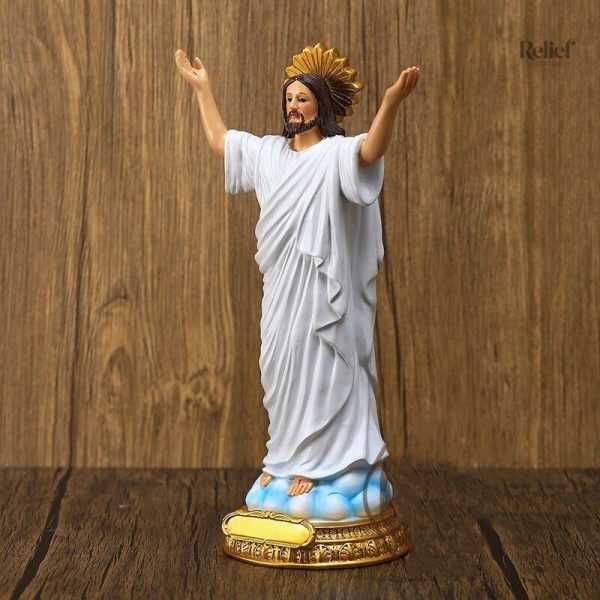 Sculpture design moderne représentant Jésus