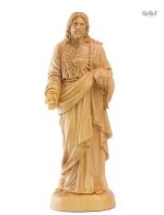 Statue Jesus Christ en bois massif, 20 cm de hauteur