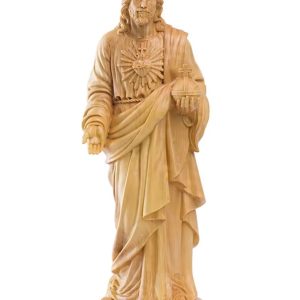 Statue Jesus Christ en bois massif, 20 cm de hauteur