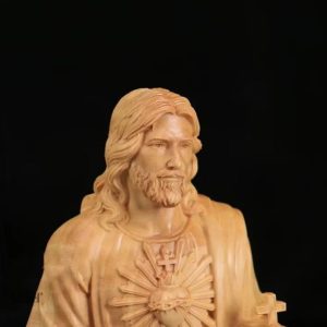 Sculpture en bois représentant Jesus Christ, artisanal