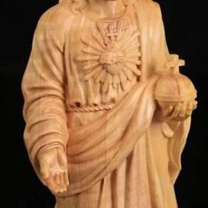 Statue décorative en bois, Jésus en position de prière