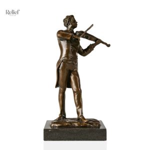 Sculpture en bronze représentant Johann Strauss, 21 cm