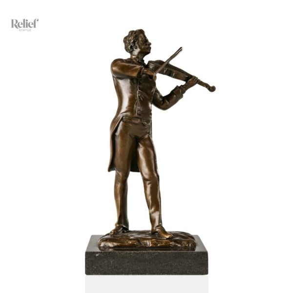 statue-johann-strauss-bronze-1 Sculpture en bronze représentant Johann Strauss, 21 cm