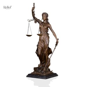 Statue de la Justice Thémis en Bronze 34 cm