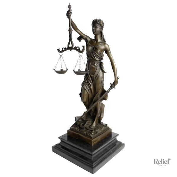 Décoration en bronze de la justice, statue Thémis