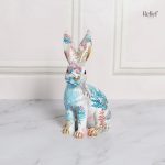 Statue lapin en pastel, idéale pour un cadeau