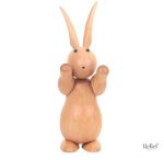 Décoratif lapin en bois, style nordique, 15 cm de hauteur