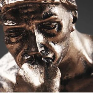 Sculture Rodin en bronze, inspiration intellectuelle